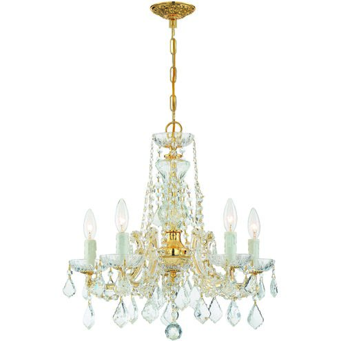 Maria Theresa 5 Light 20 inch Gold Chandelier Ceiling Light in Clear Spectra