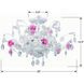 Lola 6 Light 20 inch Wet White Semi Flush Ceiling Light