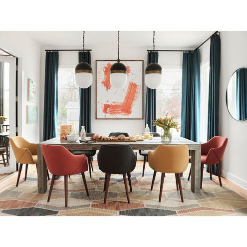 Capsule 3 Light 12.25 inch Matte Black/Textured Gold Outdoor Pendant, Brian Patrick Flynn