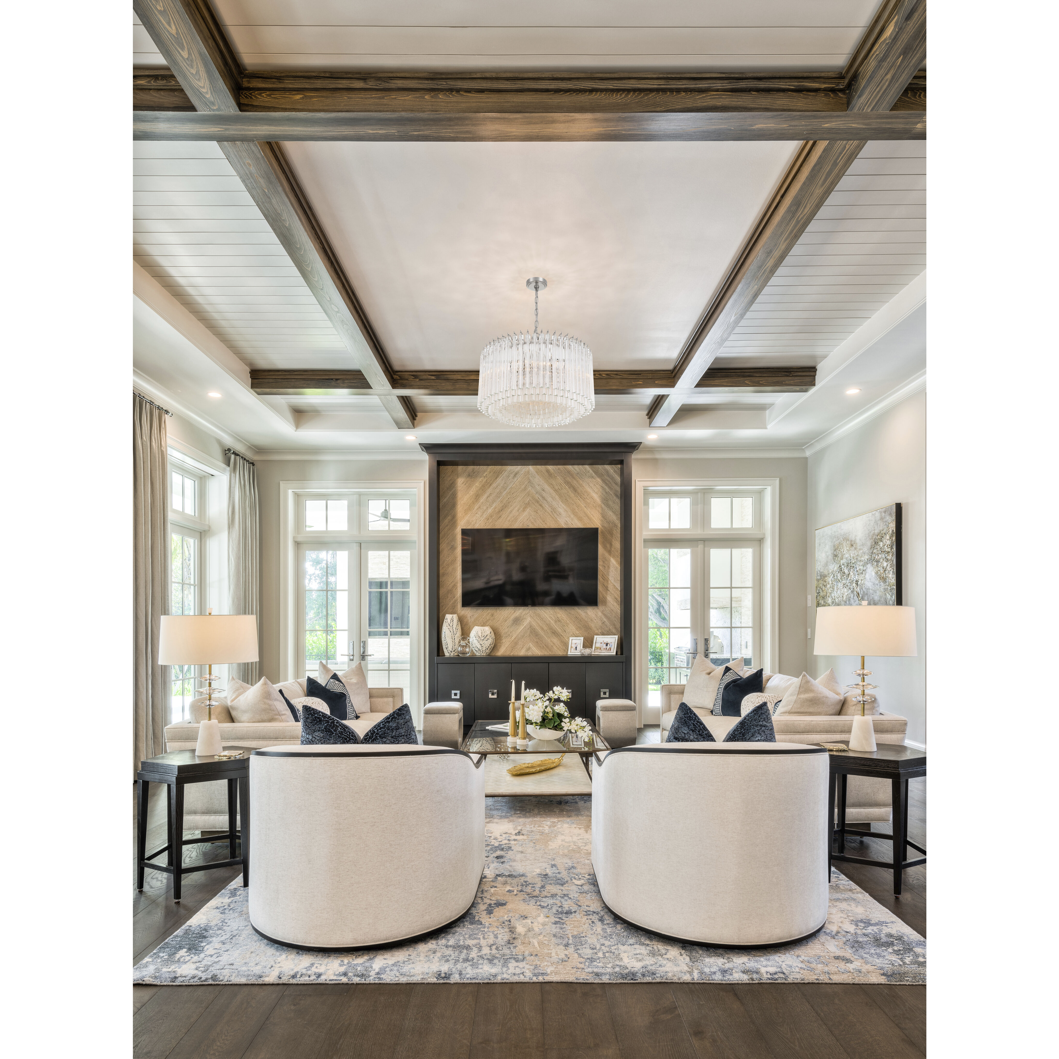 Lofton 7 Light 24 inch Polished Nickel Chandelier Ceiling Light