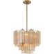Addis 4 Light 17.75 inch Aged Brass Chandelier Ceiling Light in Amber