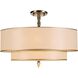 Luxo 5 Light 26 inch Antique Brass Semi Flush Ceiling Light