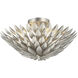 Broche 4 Light 16 inch Antique Silver Semi Flush Ceiling Light