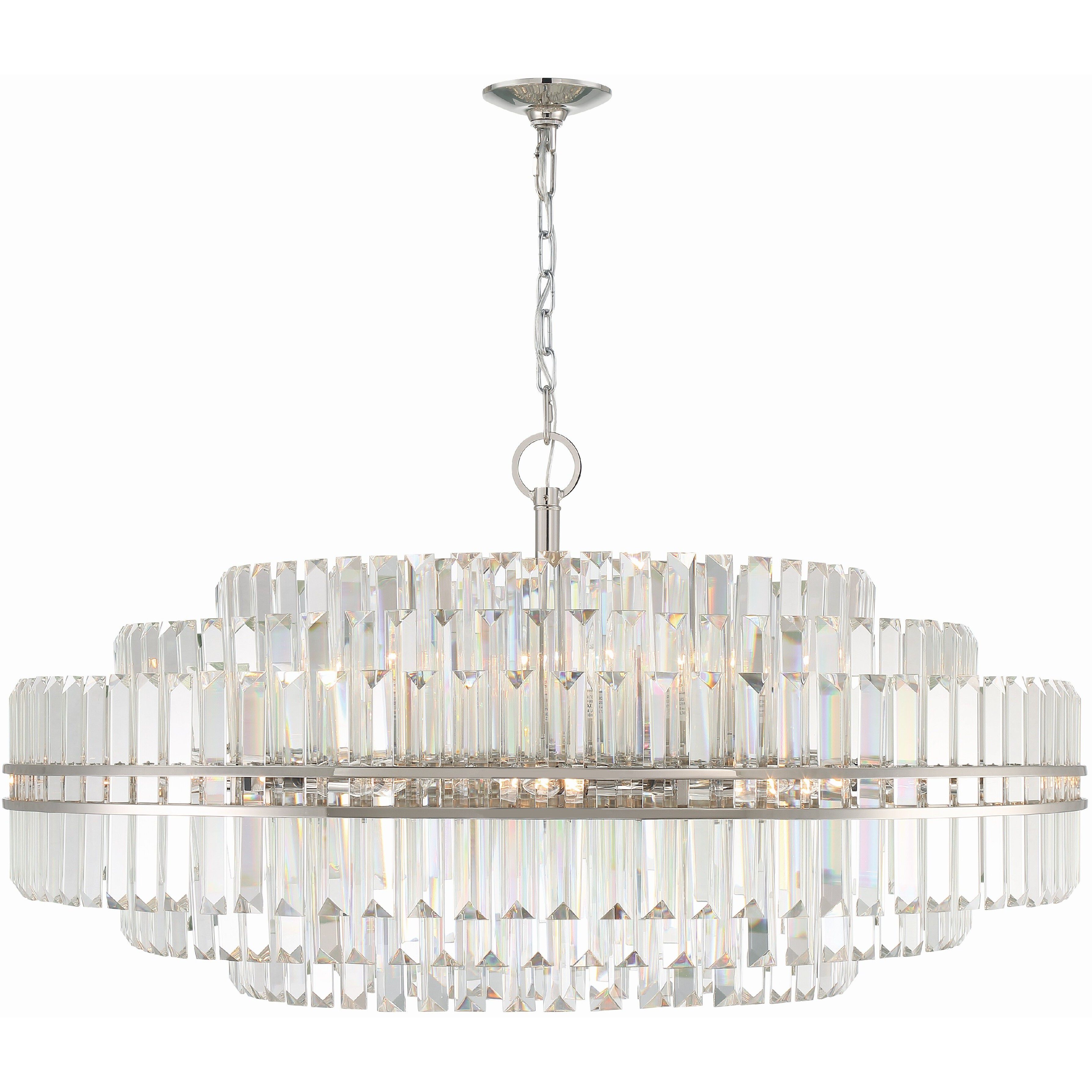 Hayes 32 Light 40.5 inch Polished Nickel Chandelier Ceiling Light