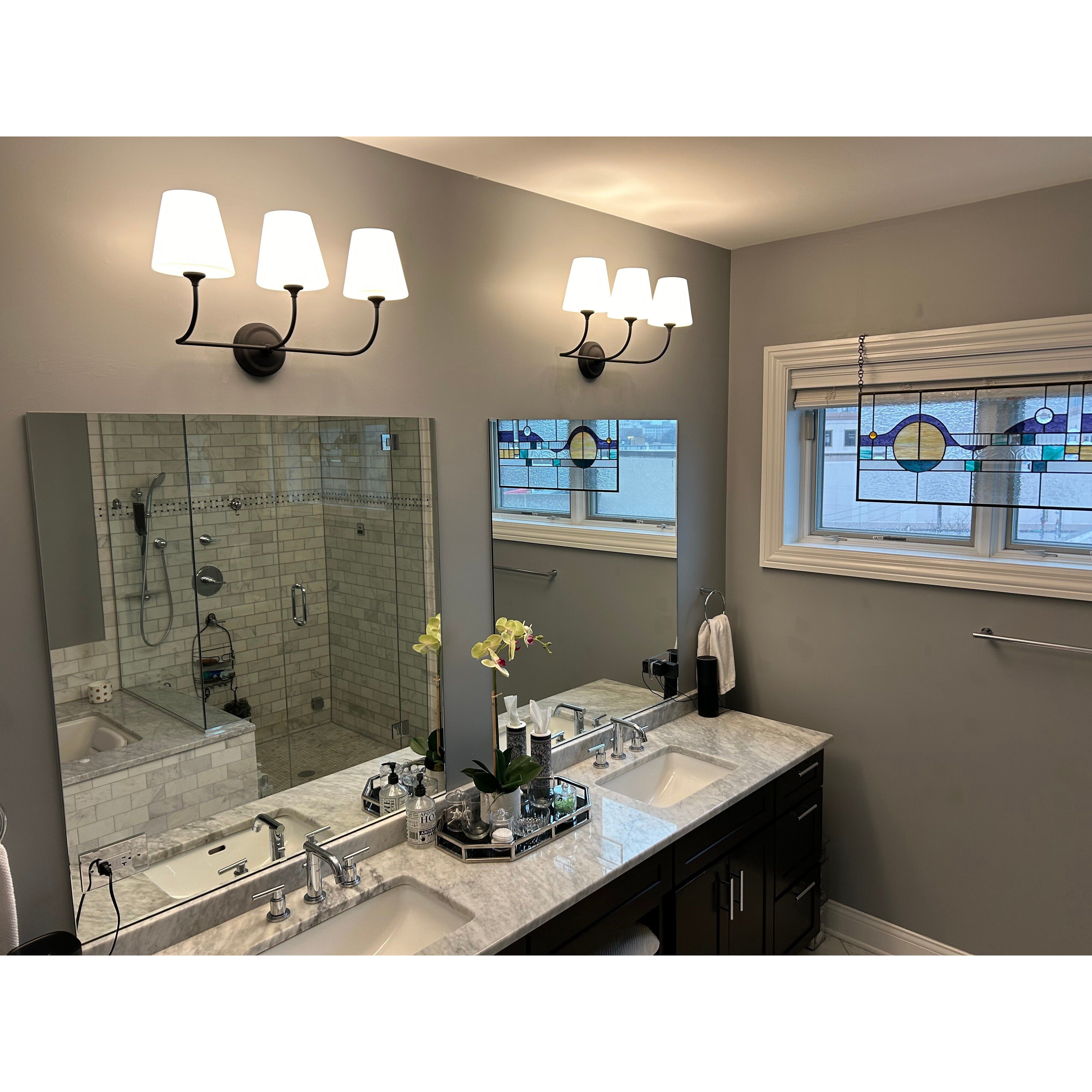 Sylvan Bath Vanity Light Wall Light in Black Forged