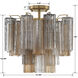 Addis 4 Light 17.75 inch Aged Brass Semi Flush Ceiling Light in Autumn