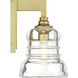Gregory 1 Light 5.75 inch Aged Brass Bath Wall Sconce Wall Light