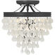 Calypso 3 Light 13 inch Matte Black Semi Flush Ceiling Light