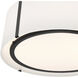 Fulton 3 Light 18 inch Black Semi Flush Ceiling Light