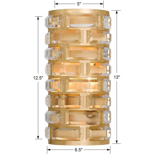 Meridian 4 Light 7 inch Antique Gold ADA Wall Sconce Wall Light