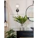 Hatfield Sconce Wall Light in Black Forged with Vibrant Gold