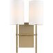 Veronica Bath Wall Light in Aged Brass