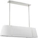 Fulton 4 Light 41.75 inch Polished Nickel Linear Chandelier Ceiling Light