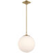 Orly 1 Light 14 inch Aged Brass Pendant Ceiling Light
