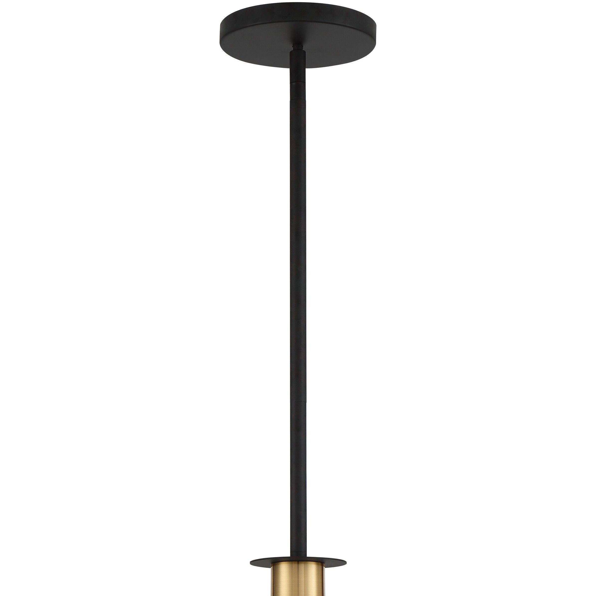 Gigi 1 Light 10 inch Black and Aged Brass Mini Pendant Ceiling Light