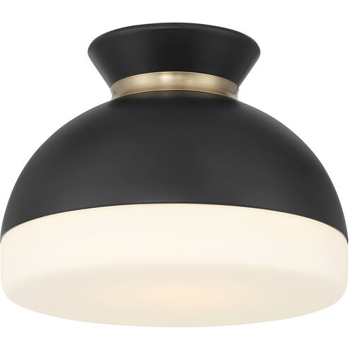 Gidget 1 Light 10.25 inch Matte Black and Vibrant Gold Flush Mount Ceiling Light