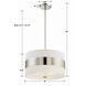Grayson 3 Light 18 inch Polished Nickel Chandelier Ceiling Light