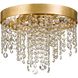 Winham 4 Light 16 inch Antique Gold Flush Ceiling Light in Antique Brass and Black