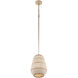 Zanzibar 1 Light 10 inch Soft Gold Mini Pendant Ceiling Light