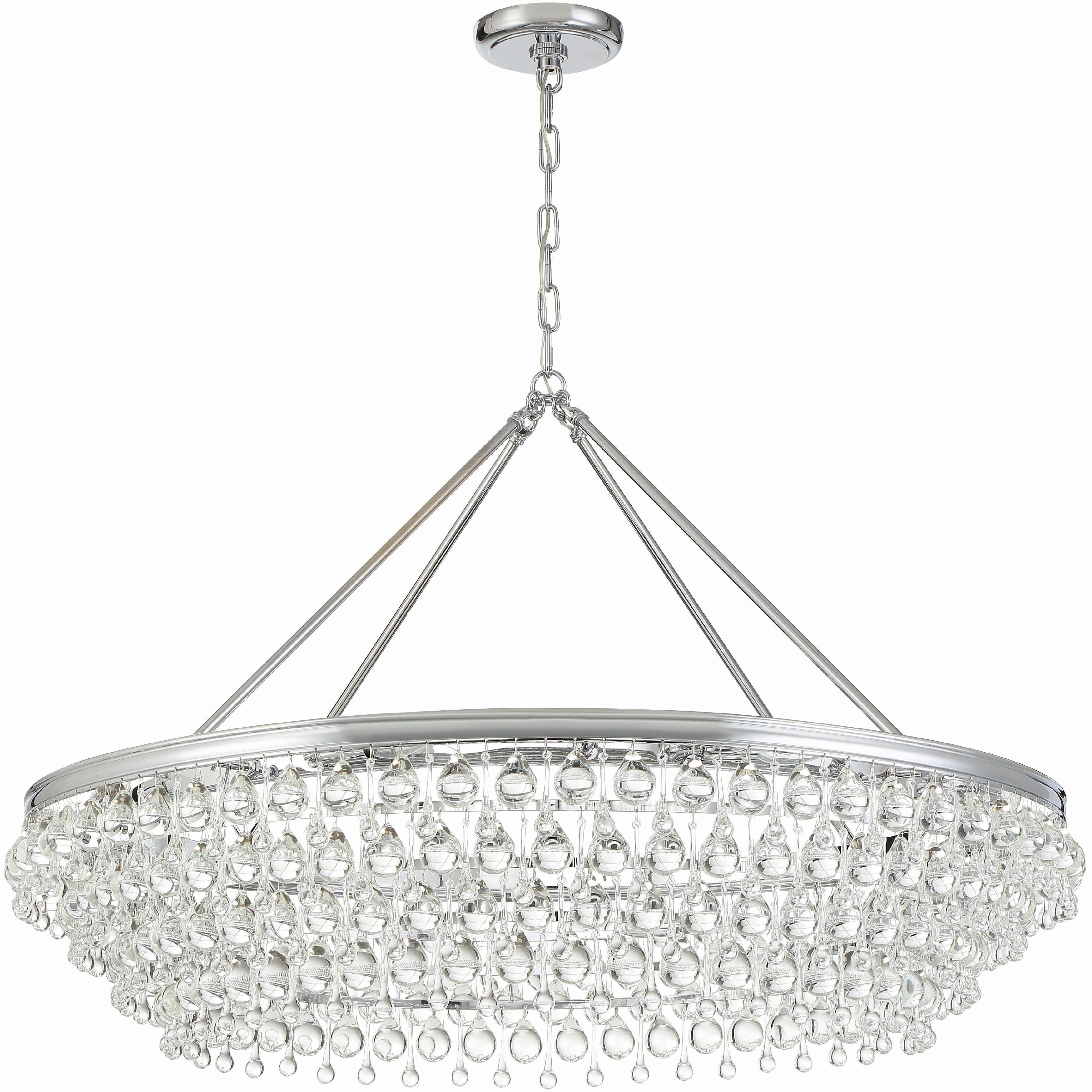 Calypso 8 Light 40 inch Polished Chrome Chandelier Ceiling Light