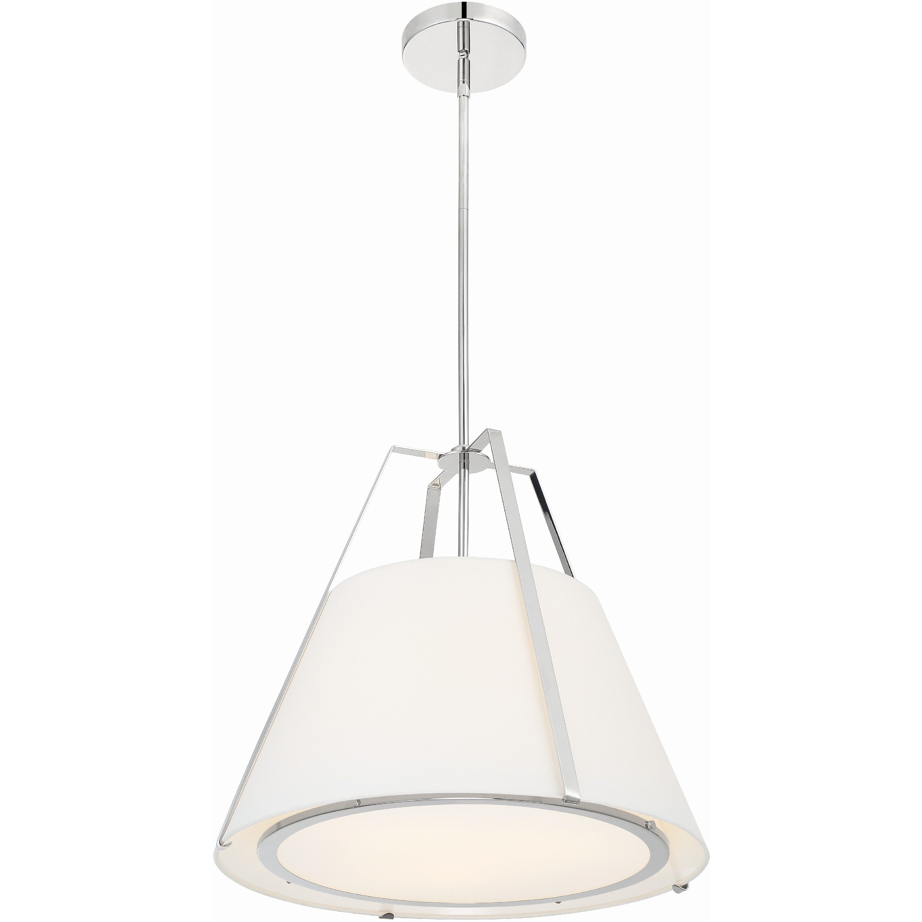 Fulton 3 Light 20 inch Polished Nickel Pendant Ceiling Light
