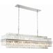 Hayes 16 Light 50 inch Polished Nickel Linear Chandelier Ceiling Light