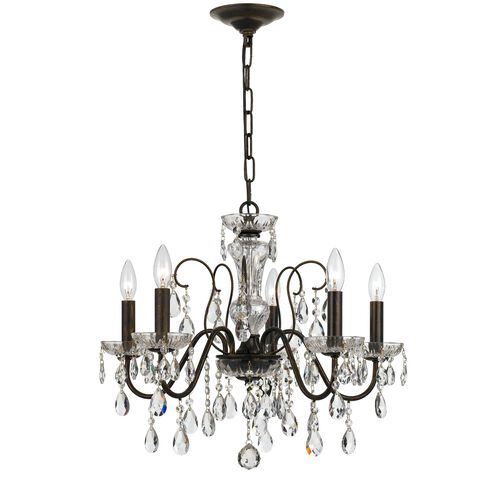 Butler 5 Light 23 inch English Bronze Chandelier Ceiling Light in Clear Spectra