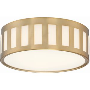 Kendal 3 Light 14 inch Vibrant Gold Flush/Semi Flush Ceiling Light