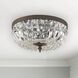 Waltham 3 Light 12 inch English Bronze Flush Ceiling Light in Clear Italian