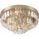 Hayes 8 Light 18 inch Aged Brass Flush Ceiling Light