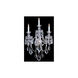 Traditional Crystal 3 Light 17 inch Polished Chrome Wall Sconce Wall Light in Polished Chrome (CH), 17-in Width