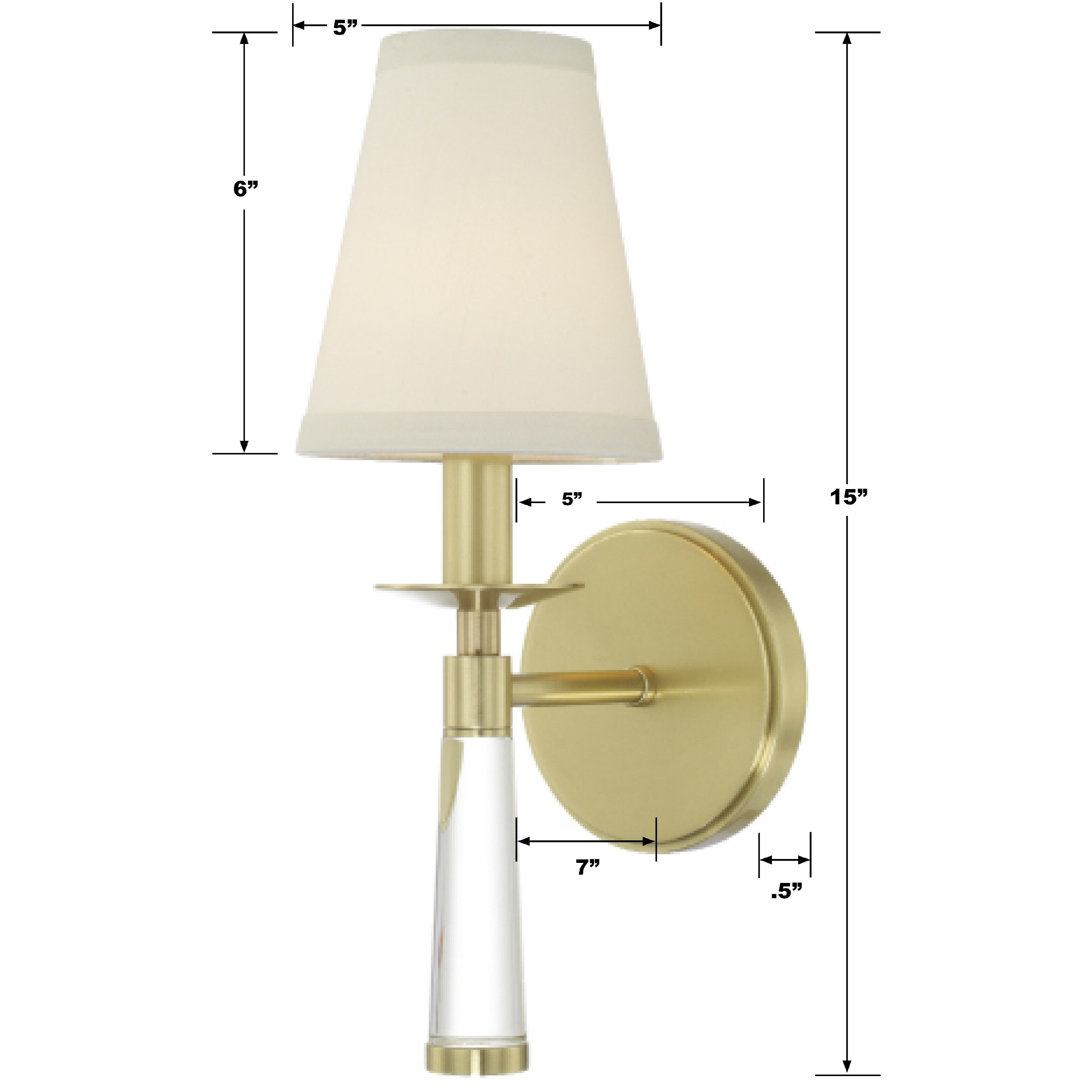 Baxter 1 Light 5 inch Aged Brass Sconce Wall Light