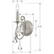 Ashton Bath Sconce Wall Light in Clear Swarovski Strass, Olde Silver