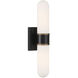 Capsule Bath Wall Light in Matte Black and Textured Gold