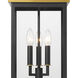 Simpson 3 Light 10 inch Matte Black and Textured Gold Pendant Ceiling Light