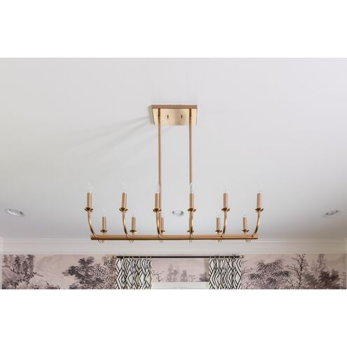 Bailey 12 Light 42 inch Aged Brass Chandelier Ceiling Light