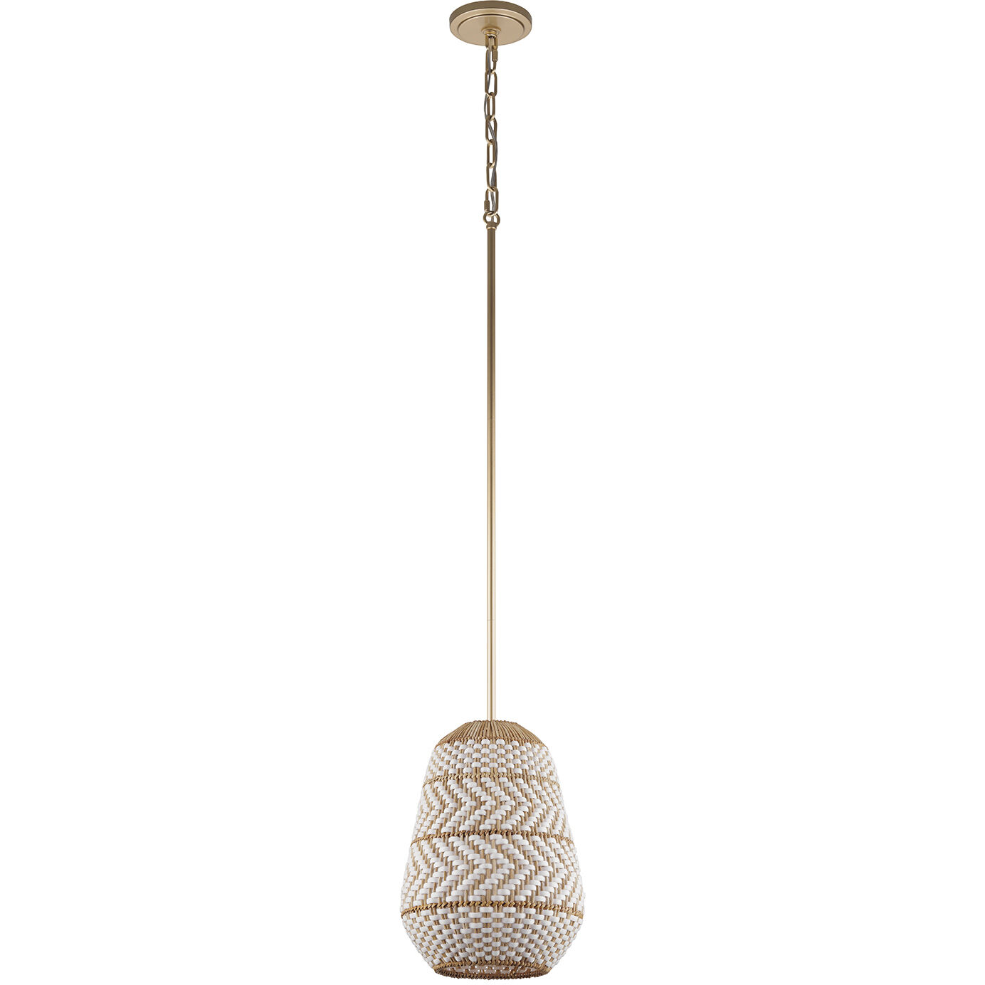 Zanzibar 1 Light 10 inch Soft Gold Mini Pendant Ceiling Light