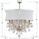Brentwood 6 Light 24 inch Gold Chandelier Ceiling Light in Swarovski Spectra, Smooth White