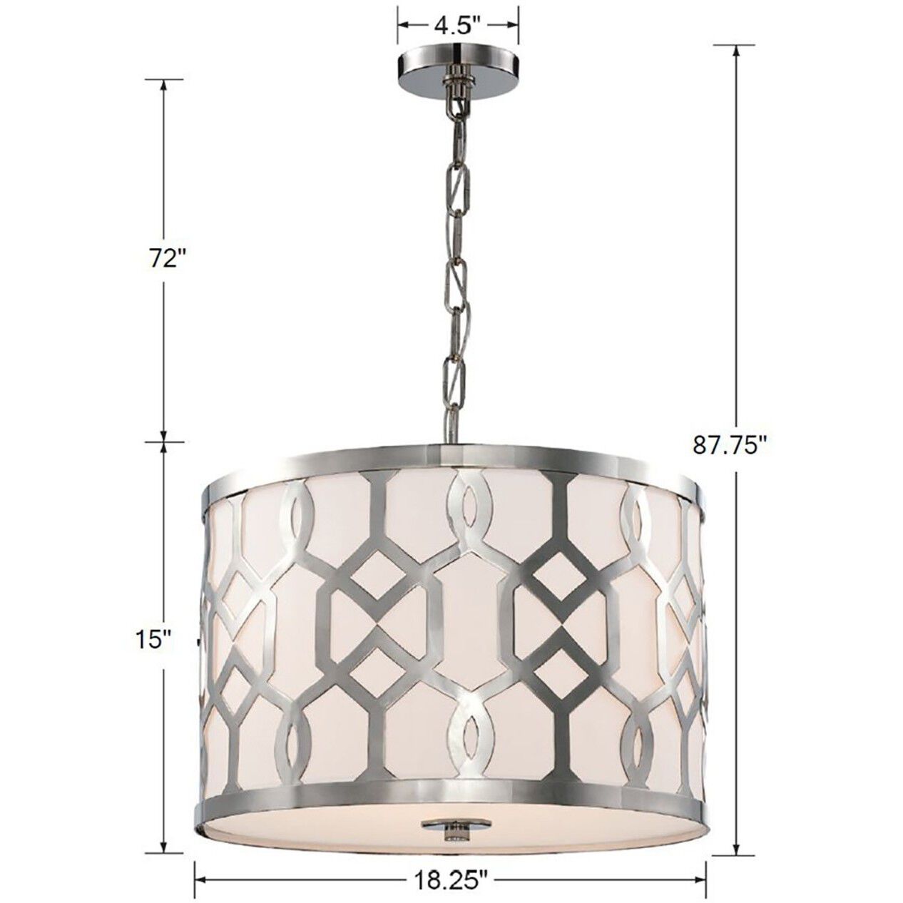 Jennings 3 Light 18.25 inch Polished Nickel Chandelier Ceiling Light