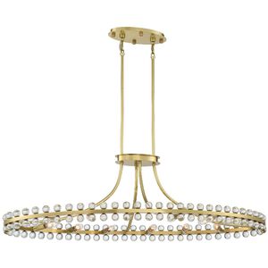Clover 12 Light 45 inch Aged Brass Chandelier Ceiling Light