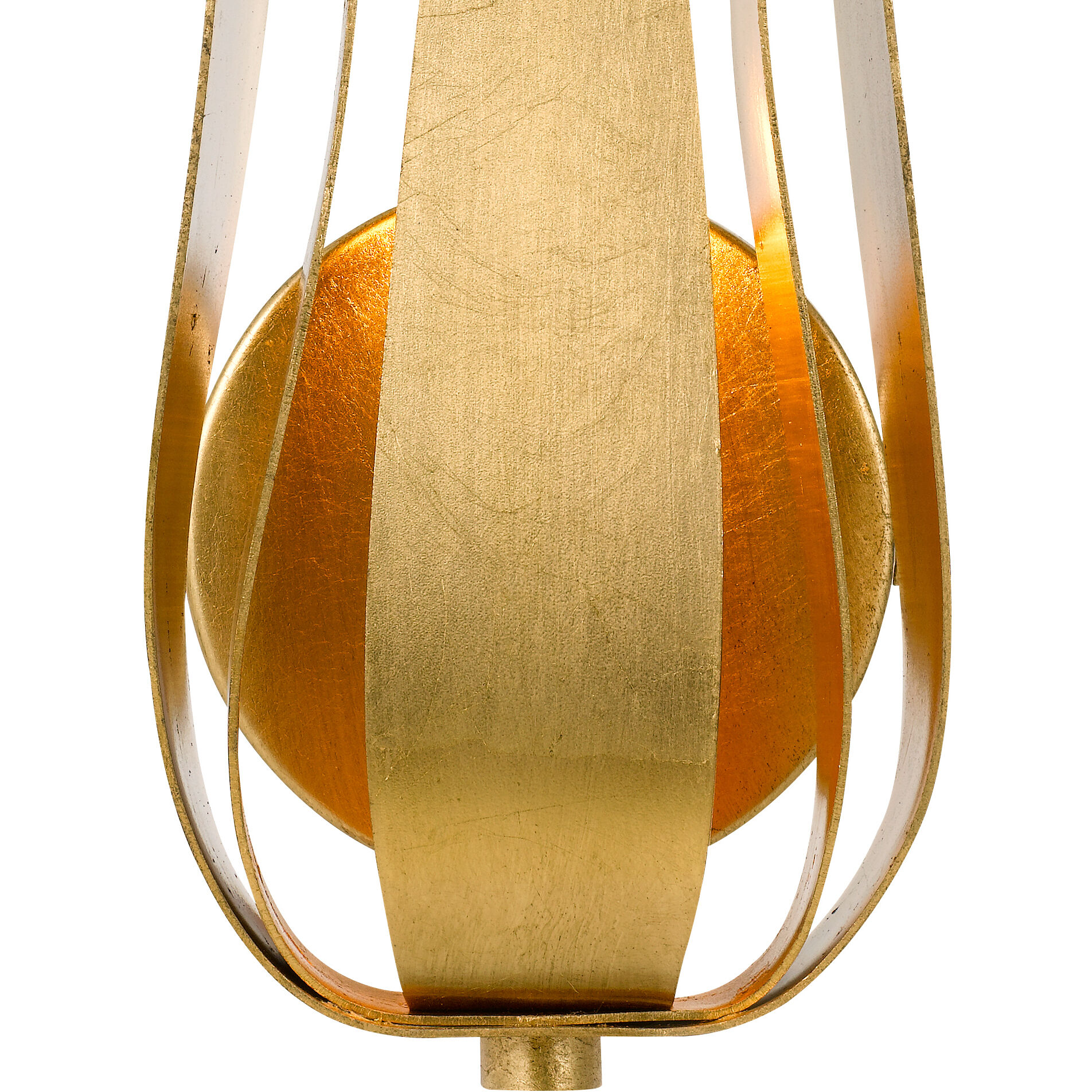 Broche Bath Sconce Wall Light in Antique Gold