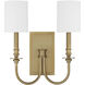 Lloyd Bath Wall Light in Aged Brass
