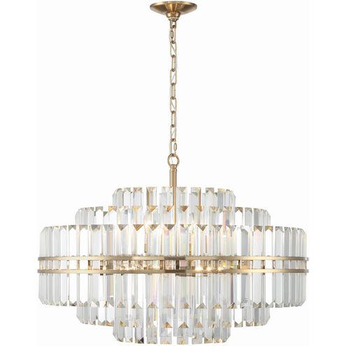 Hayes 16 Light 28 inch Aged Brass Chandelier Ceiling Light