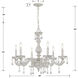Paris Market 6 Light 28 inch Antique White Chandelier Ceiling Light in Clear Hand Cut