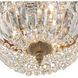 Waltham 3 Light 12 inch Olde Brass Flush Ceiling Light in Clear Spectra