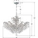 Maria Theresa 6 Light 29 inch Polished Chrome Chandelier Ceiling Light in Clear Hand Cut