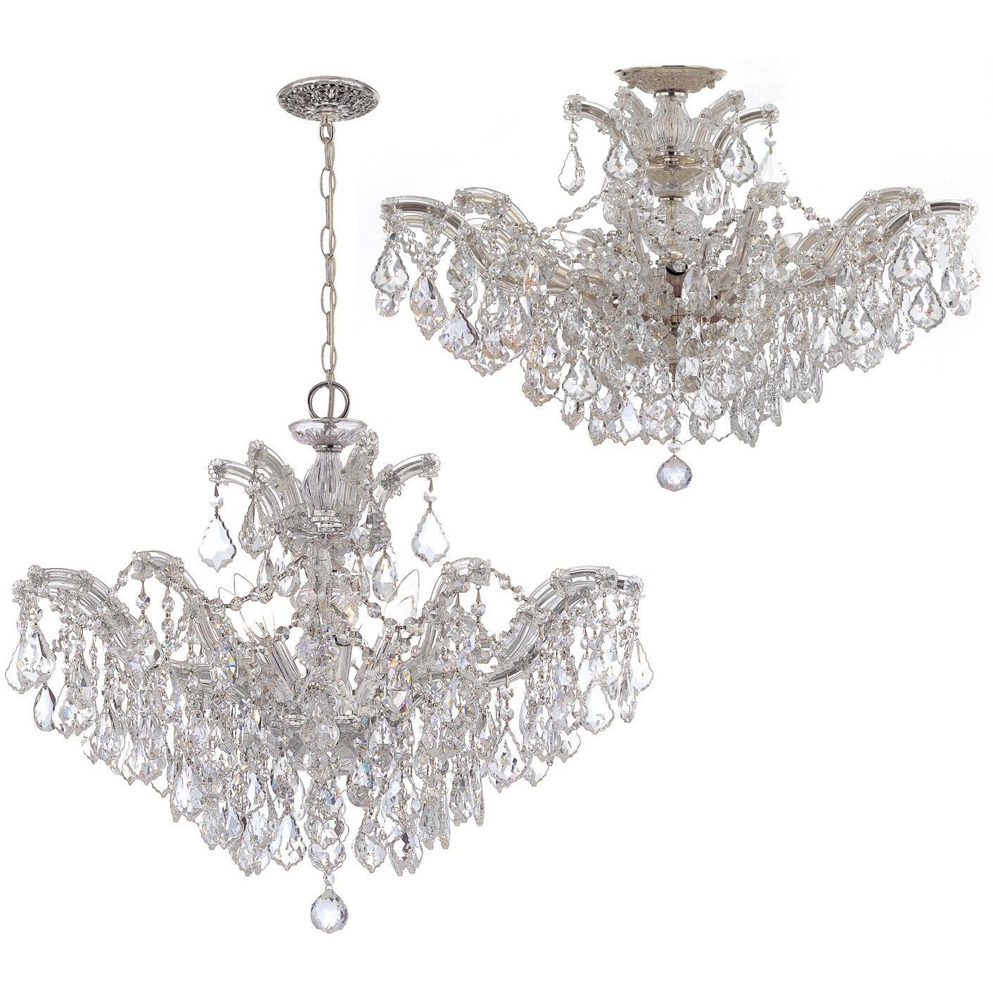 Maria Theresa 6 Light 29 inch Polished Chrome Chandelier Ceiling Light in Clear Swarovski Strass