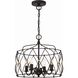 Zucca 4 Light 16.5 inch English Bronze and Antique Gold Lantern Chandelier Ceiling Light