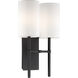 Veronica Bath Wall Light in Black Forged