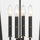 Hawkins 4 Light 29.75 inch Matte Black and Textured Gold Outdoor Sconce